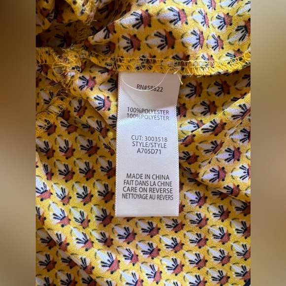 Max Studio Flowy Tank Top Women's S Yellow / Burned Orange - Picture 7 of 16